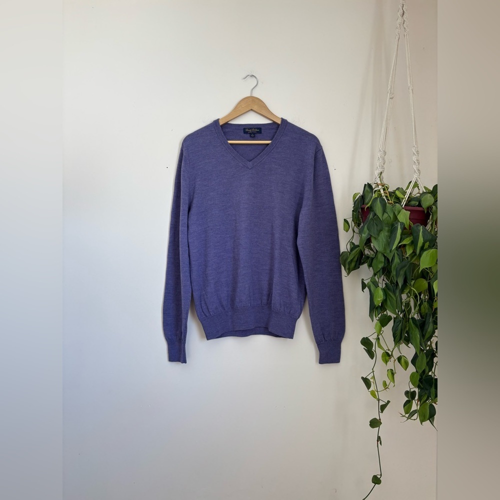 Brooks Brothers 100% Saxxon Wool Knit Pullover